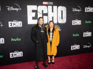 Spencer Battiest and guest at Echo premiere held at the Regency Village Theater in Westwood